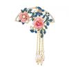 Peony Silk Tassel Corsage: Retro Cheongsam & Hanfu Brooch Accessory