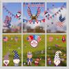 9 Sheets Independence Day Static Stickers Door Wall Window Clings Decals for Home Office Party Decoration D57B