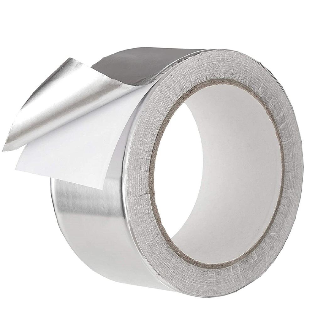 Aluminum foil, high-temperature resistant tape, insulation protection tape, leak proof protection, window leak proof products (Silver,10mm&10M&0.06mm)