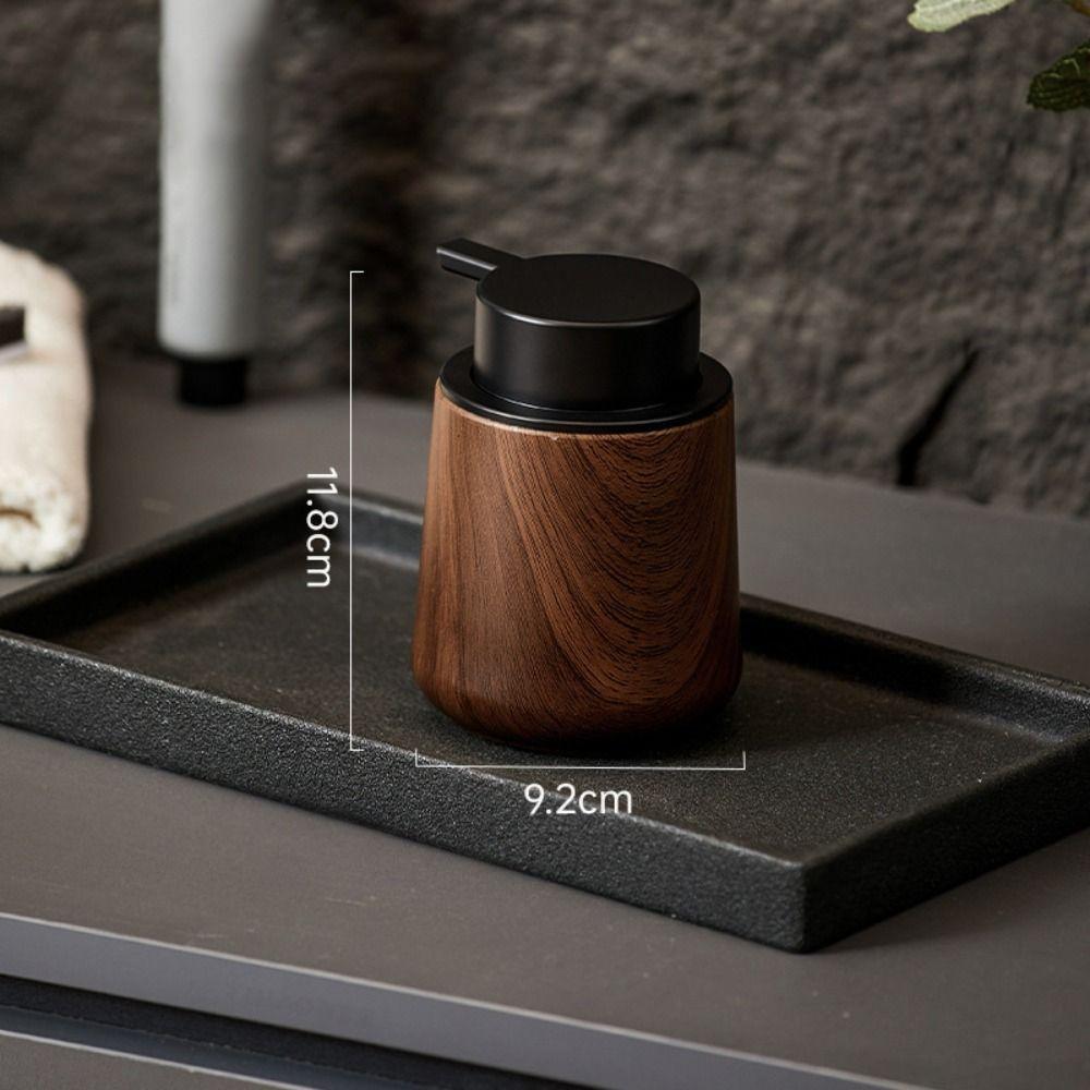 Refillable Wood Grain Soap Dispenser 250ml Liquid Lotion Storage Bottles Face Wash