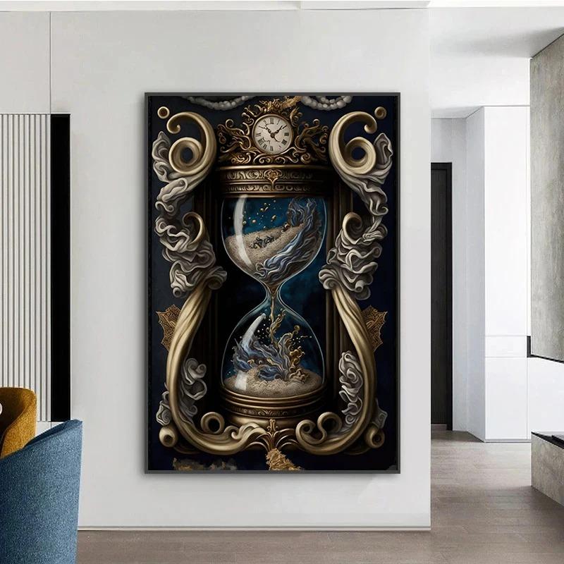 Playing Cards Canvas Painting Fire Skull Card Poster Print Poker for Living Room Wall Art Home Decor