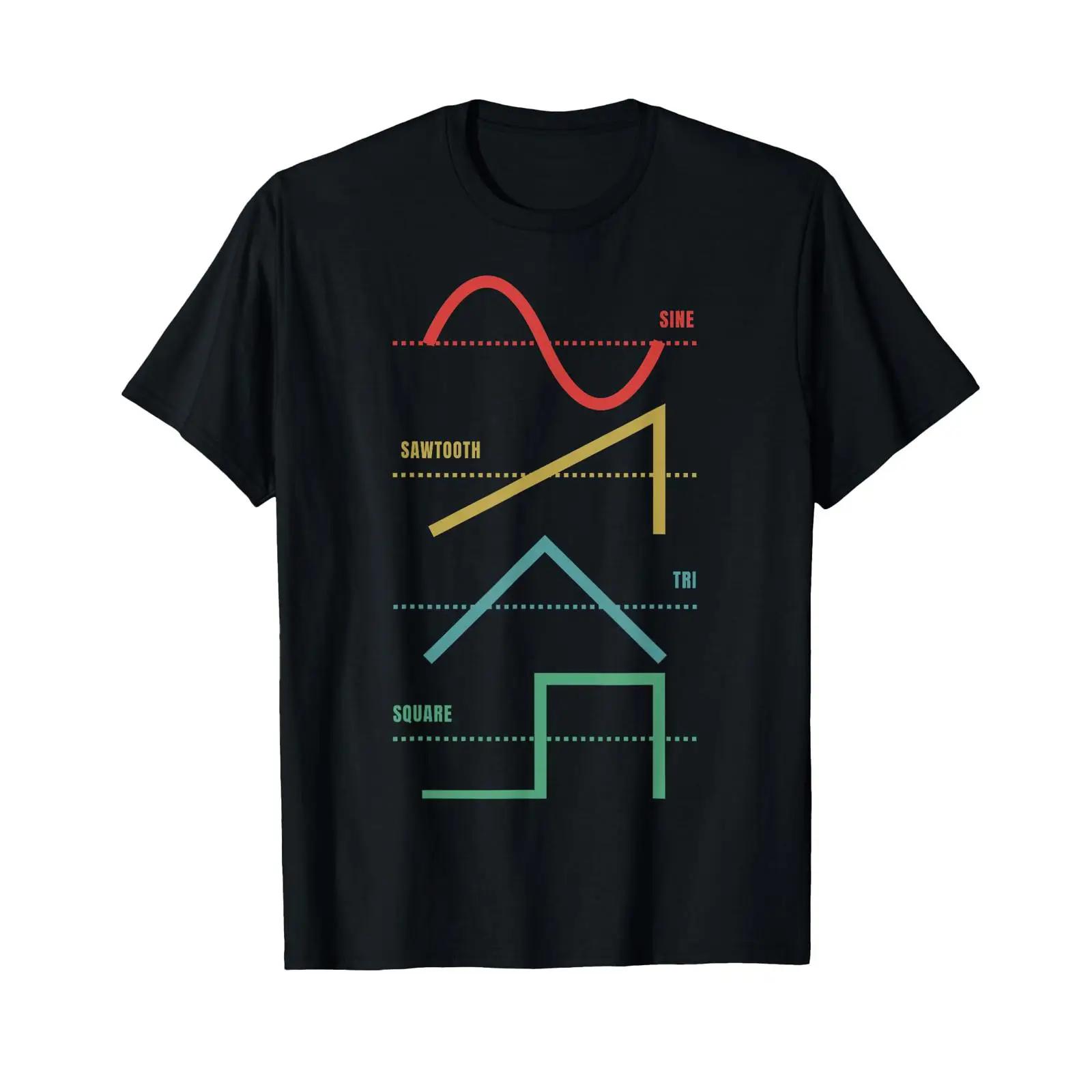 

Vintage Analogue Synthesizer Techno Waveform Synth Nerd T Shirt black vintage Washed designer clothes Breathable Slightly 5XL різнокольоровий