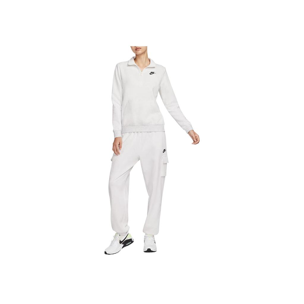 Nike Sportswear Club Versatile Comfortable Fashion Solid Color Hoodie Women hoodies White DQ5839-051