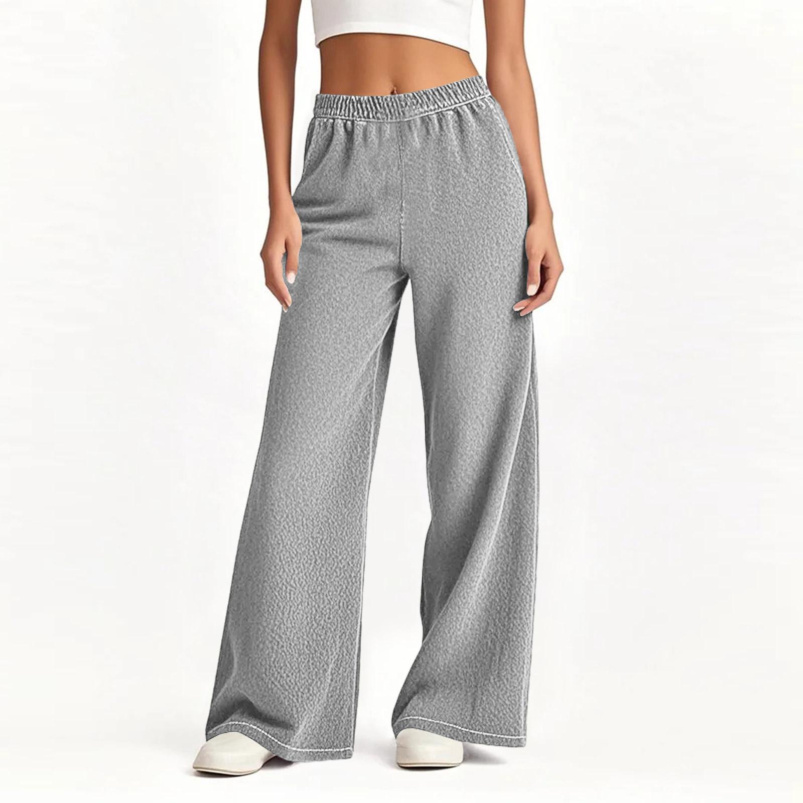 

Womens Palazzo Pants Summer Casual Flowy Wide Leg Trousers Beach Travel Vacation Outfits XXXL