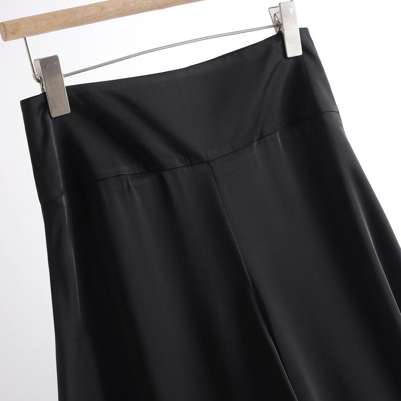 Women's High Waist Ruffle Wide Leg Pants – Flowy Maxi Palazzo Trousers (Size 27-33)