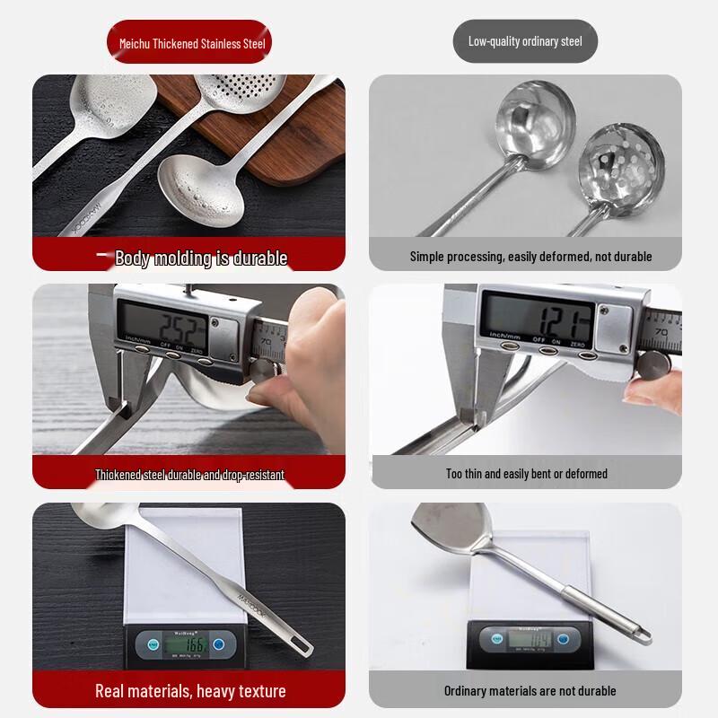 Meichu Edelstahl 3-teiliges Küchenhelfer-Set