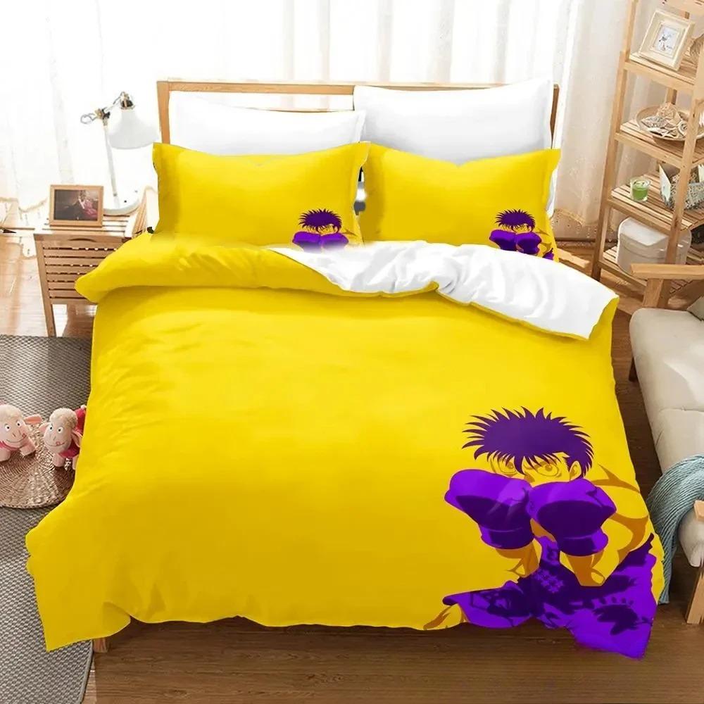 Fighting Spirit Hajime No Ippo Anime Bedding Set Boys Girls Twin Queen King Size Duvet Cover Pillowcase Bed Boys Adult