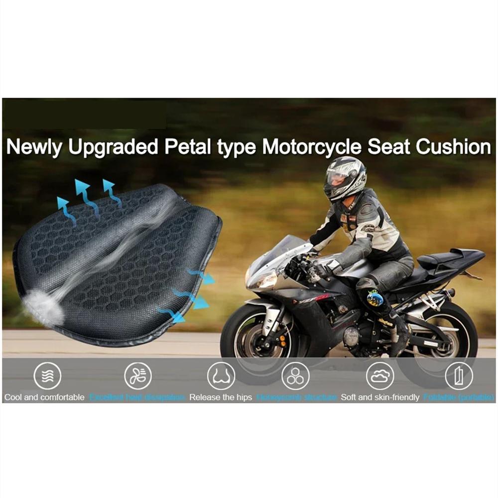 Motorcycle Seat Cushion 3D Honeycomb Anti-slip Motorcycle Gel Seat Cushion
