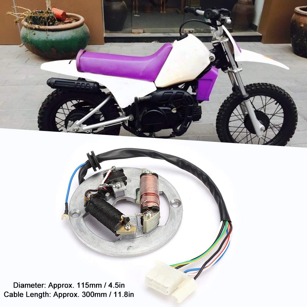 Motorrad Stator Zündung Elektromagnetischer Stator Stator Motorrad Elektrisch Edelstahl Kupfer 115mm 300mm Yamaha PW80 Ersatz Motorrad