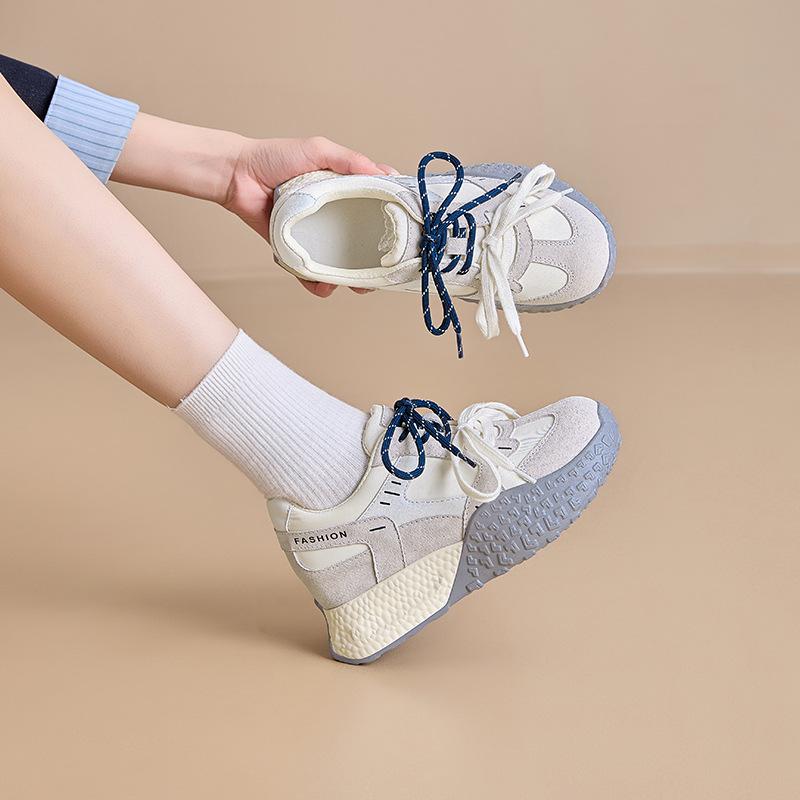 

Inner height-increasing women s shoes autumn new small casual platform women versatile 39 бежевый