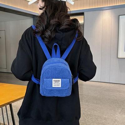 Handbag Mini  Shoulder Bags Phone Bags Women School Bags Simple Corduroy Backpack  Girls
