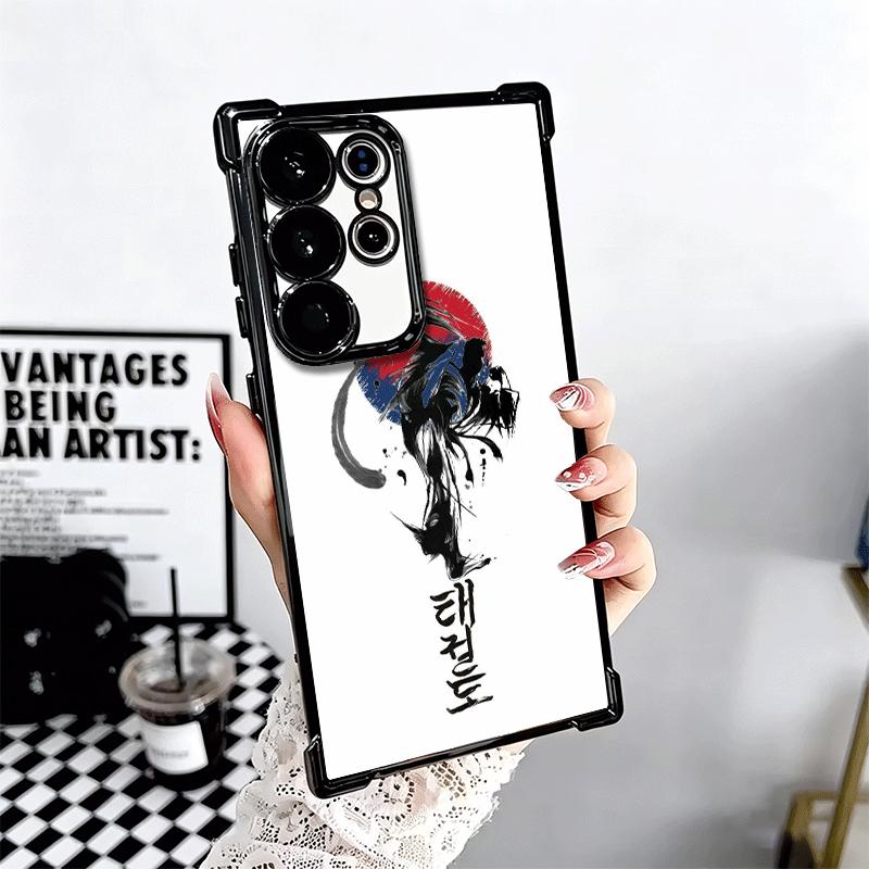 Taekwondo Kungfu Desgin Soft Phone Case For Samsung Galaxy S26 Ultra S25 Edge S24 FE S23 Plus S22 S21 + S20 Plating Anti-Fall Fu