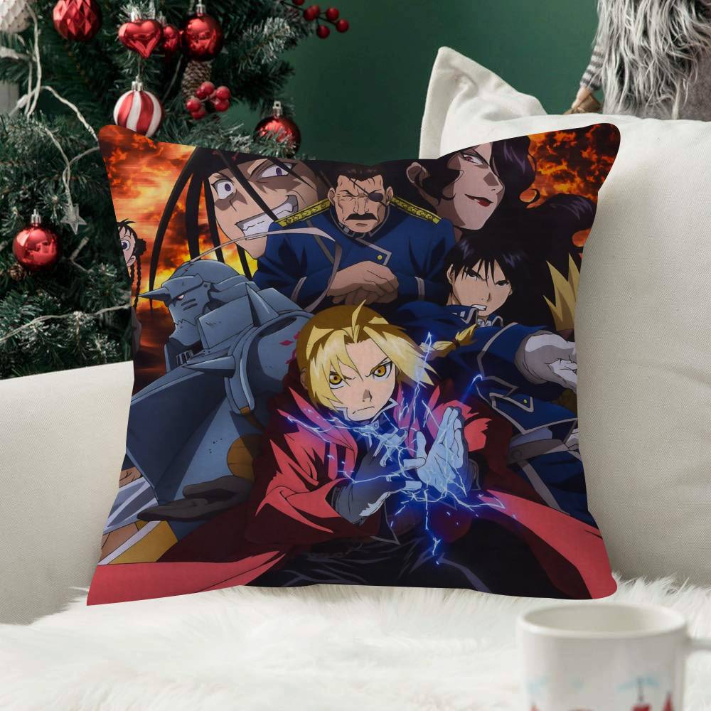 Fullmetal Alchemist Anime Fashion Decorative Pillowcase Throw Cover Pillow Case Cushion For Living Room Square Home Decor