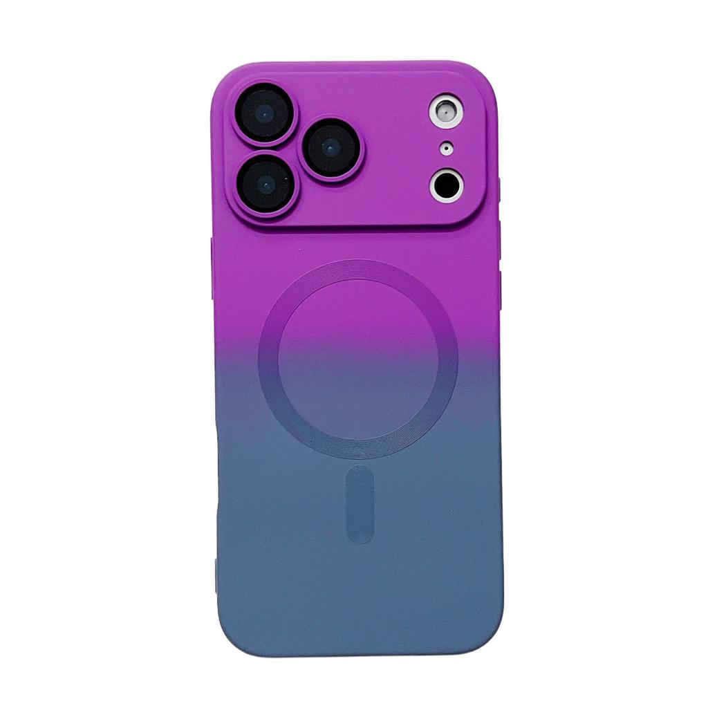 Two-color gradual change magnetic attraction for iPhone17promax all-inclusive anti-drop Apple 16 simple 15 protective case