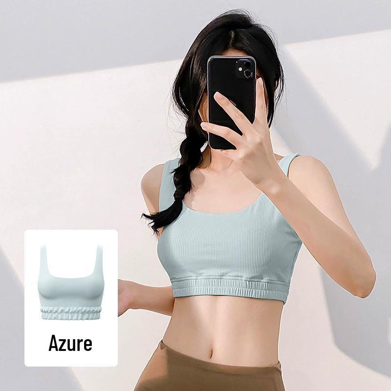 

Полосатый спортивный бюстгальтер с высокой степенью поддержки U-образной формы с боковой поддержкой XXL