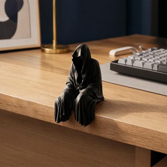 Atmospheric Desktop Statue Faceless Shadow Statue, Abstract Dark Art Craft, 3D Printed Home Trendy Entertainment Accessory Office Desk Decor,
