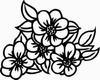 Printtoo Floral Pattern Square Brown Wooden Rubber Stamp Scrap-booking Block-2 X 2