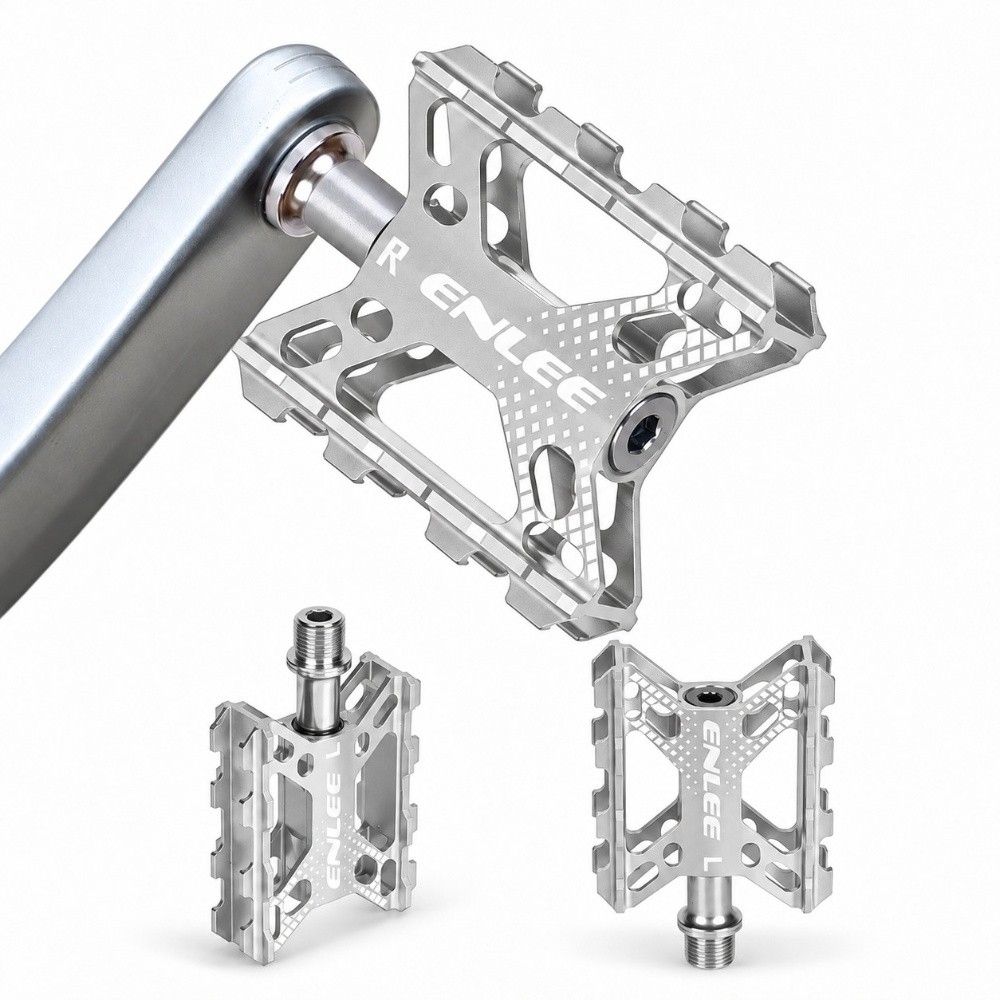 1 Pair Aluminium Alloy Mountain Bike Pedals 9/16" Spindles Bicycle Platform Pedals Folding Bikes
