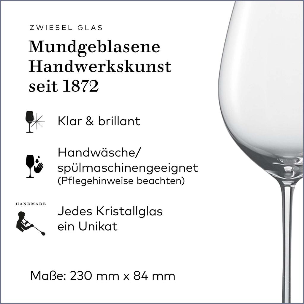 [Officially Imported] ZWIESEL Enoteca Wine Glass, 415ml, Chardonnay, Handmade, Clear, 122084 (Formerly Product Number 109597)