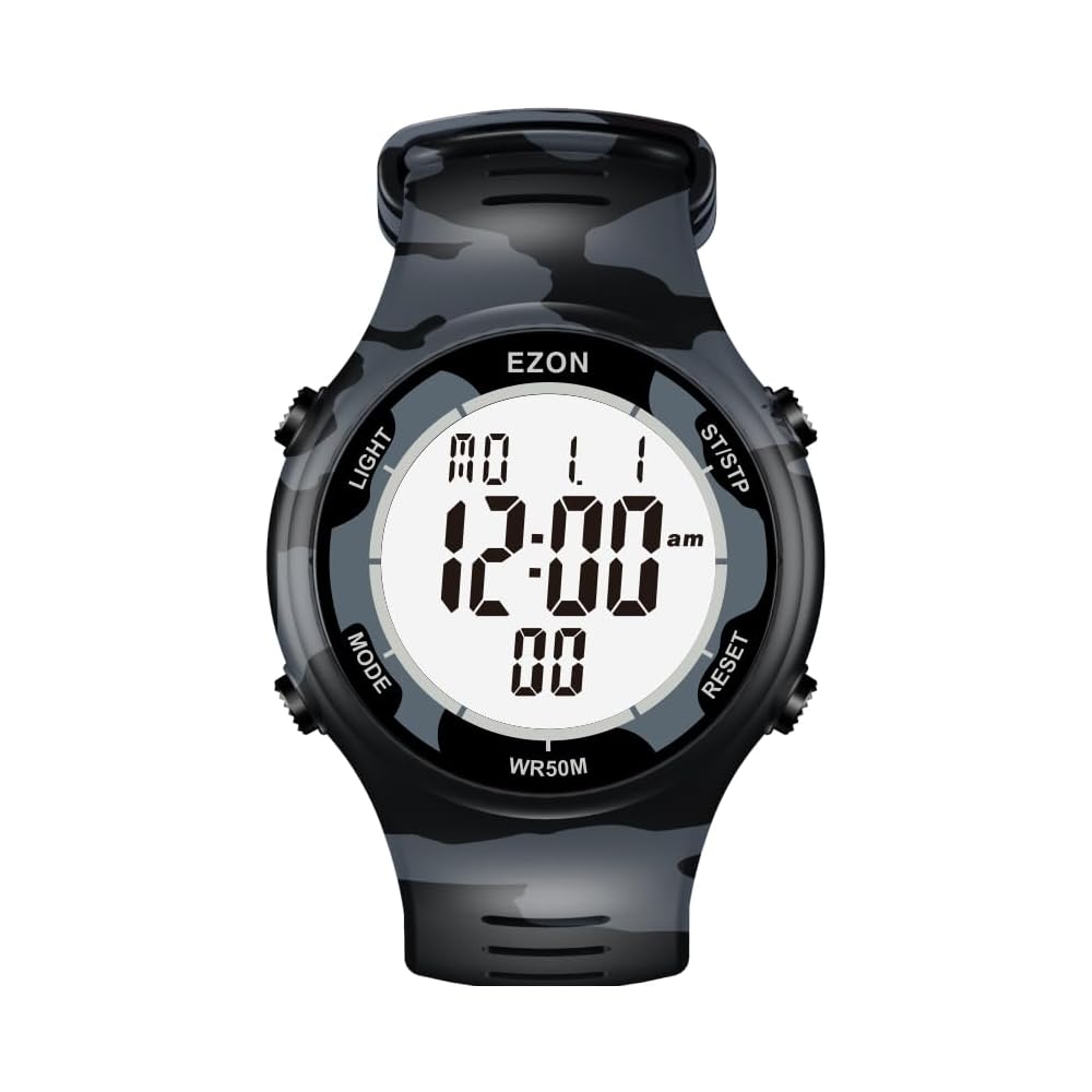 Ezon L008 Digital Sports Watch Waterproof Stopwatch Countdown Timer Chronograph Blue