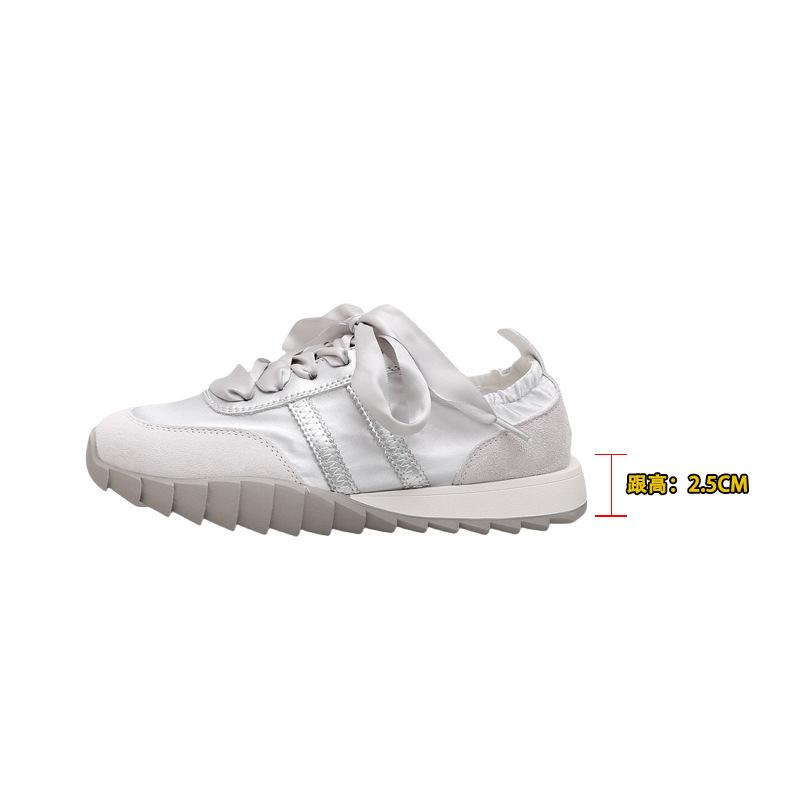 Leder atmungsaktive Ballett-Trainingsschuhe Damen Satin Zauberhöhensteigerung Klein Lässig Sport Forrest Gump Schuhe Damen Freizeitschuhe