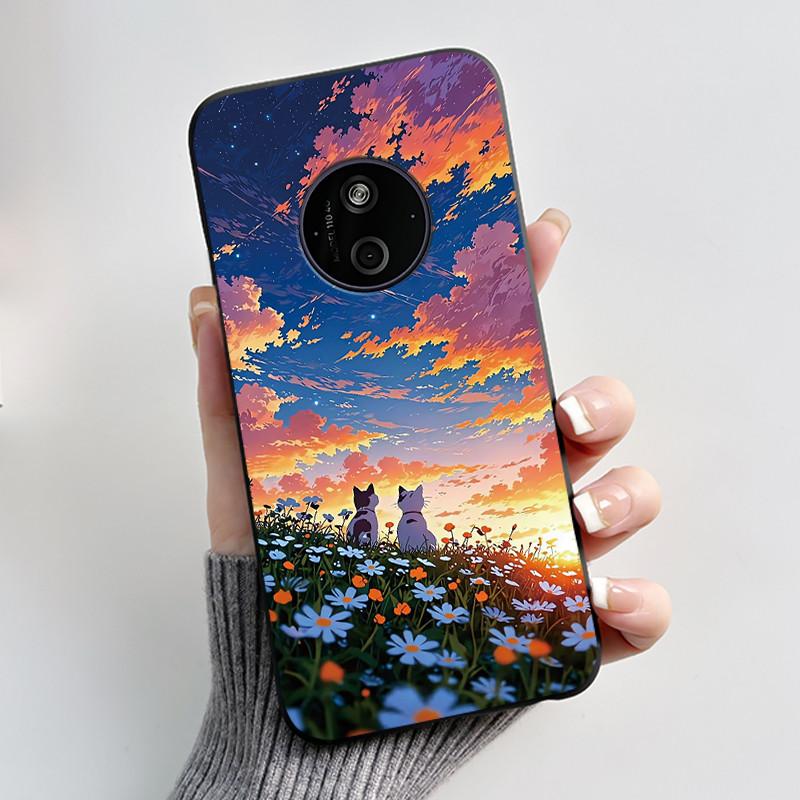 Casing For Nokia 125 110 4G 2024 HMD 110 Case Aesthetic Luxury Cute Cool Boys Girls Soft Silicone Black Matte Phone Cover Shell