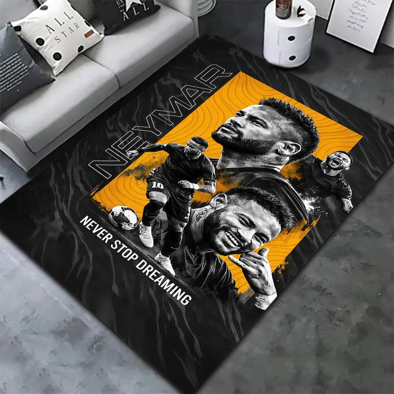Neymar Jr Carpet Rug for Living Room Bedroom Home Sofa Decoration,Kids play Non-slip Floor Mat