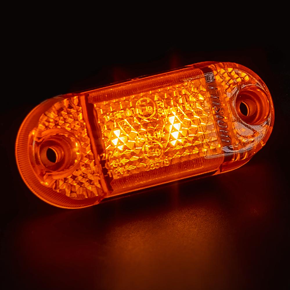 LED marker lamp 12V 24V Orange with wiring harness 0.15m - FT-062 Z LED