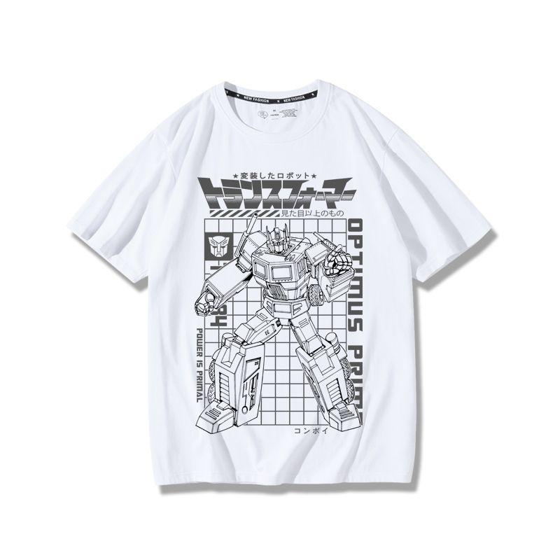 Transformers 7 Ταινία Περιφερειακό Κοντομάνικο Μπλουζάκι Ανδρικό και Γυναικείο Καλοκαιρινό Νέο G1 Optimus Prime Βαμβακερό Μισομάνικο Φαρδύ Τοπ