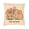 Capybara Yuzu Onzen Bath Pattern Square Pillow Case Home Decorative Cushion Cover Throw Pillow For Car Double-Sided Printing