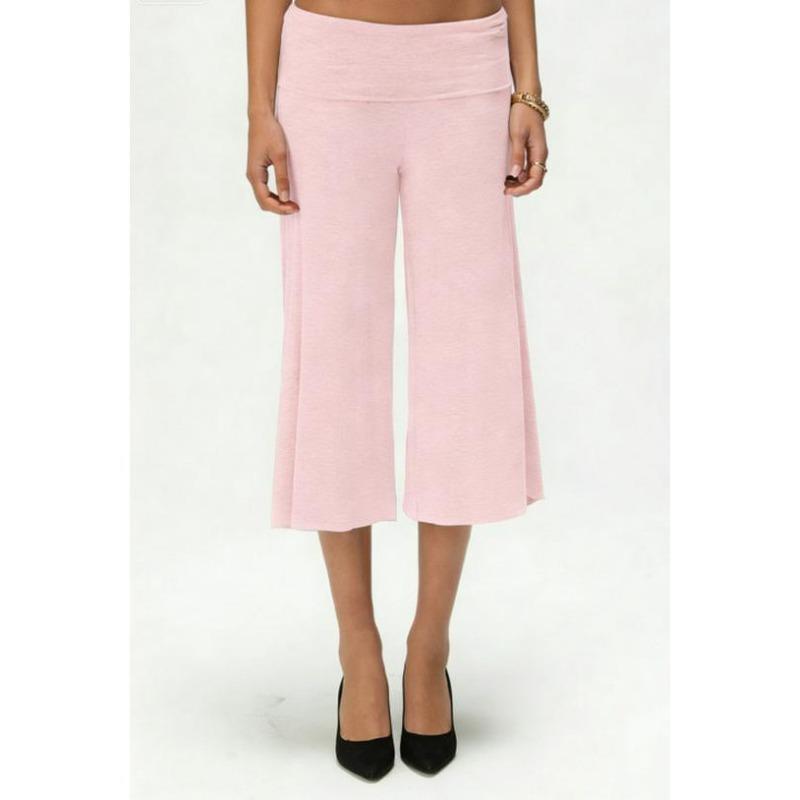 Modische Damen Capri-Hose, locker, lässig, für den Sommerurlaub Small rosa