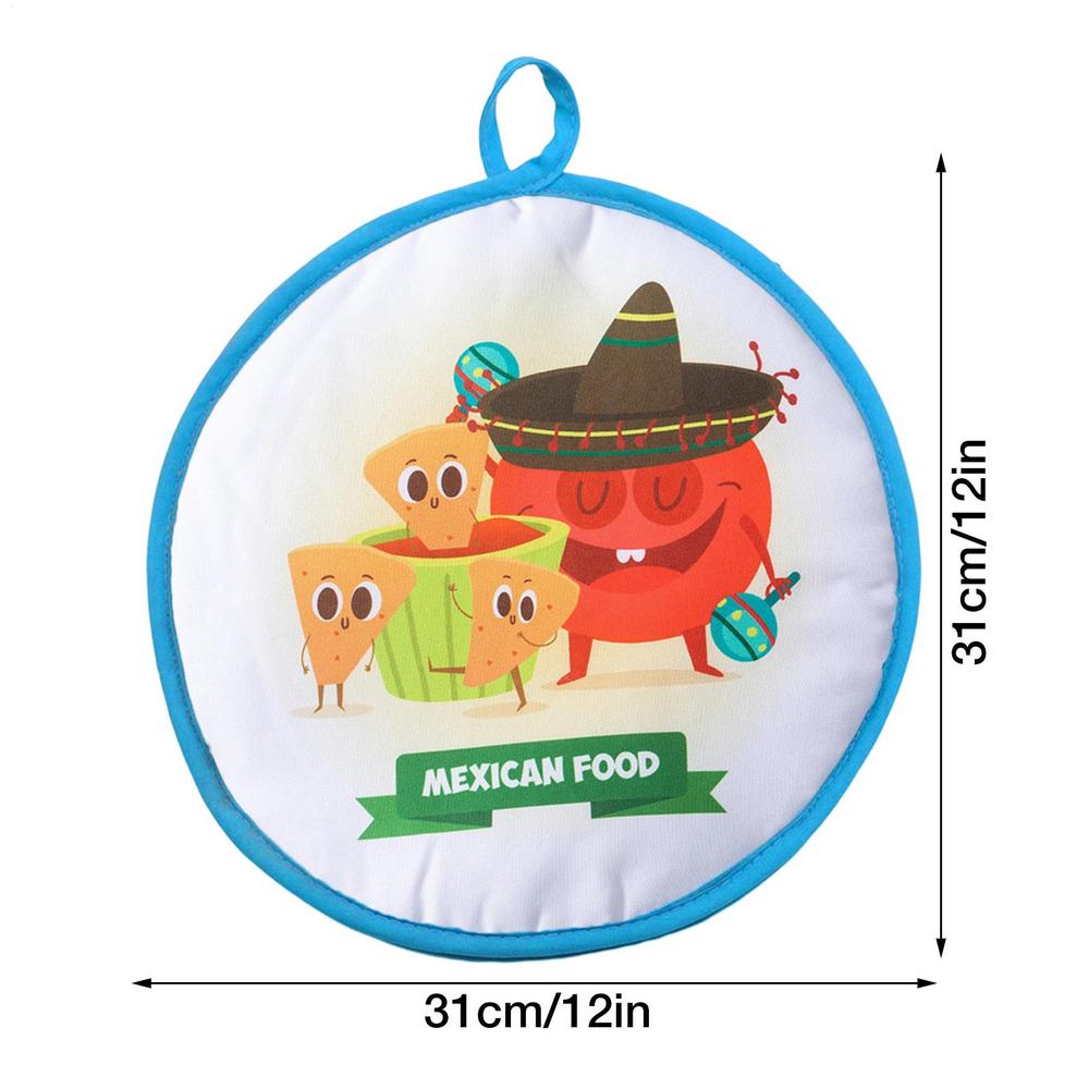 30cm Cloth Bag Burrito Portable Tortilla Warmer Pouch Kitchen For Microwave Restaurant Food Pancake Heat Resistant Printed Flour