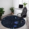 1pc Celestial Patterns Chair Carpet for Office Non-Slip,  Machine Washable Rug for Office, Room - Polyester, Machine Made Yy251029171