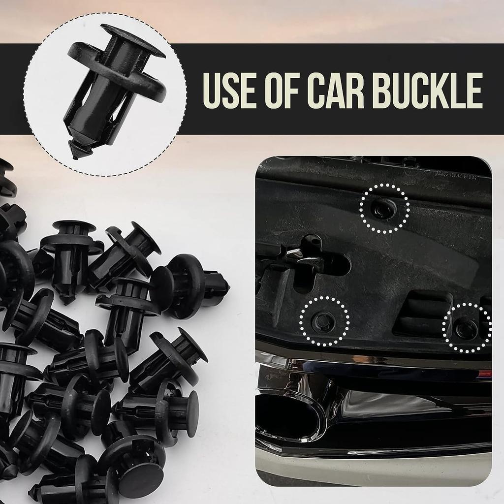 100PCS Bumper Fender Clips, 10Mm Fender Liner Clip Compatible With Honda CR-V Accord Civic Acura, 1PCS Fastener Remover 91503-SZ3-003