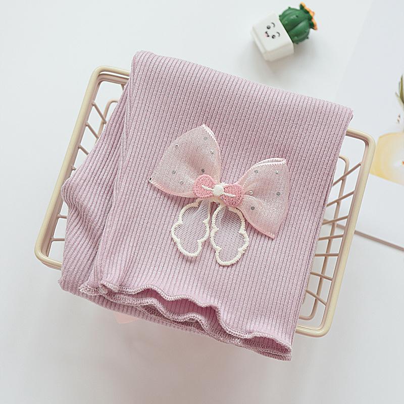 

Леггинсы для девочек на лето Тонкий стиль Детская верхняя одежда Укороченные брюки Длинные брюки Лето для малышей 140 фиолетовый