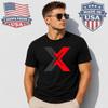 Abstract X Emblem Graphic T-Shirt Minimal Symbol Design