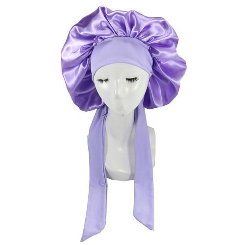 New Silky Bonnet For Sleeping Women Satin Bonnet Hair Bonnet Night Sleep Cap Scarf Wrap For Curly Hair Tie Band For CurlyHat