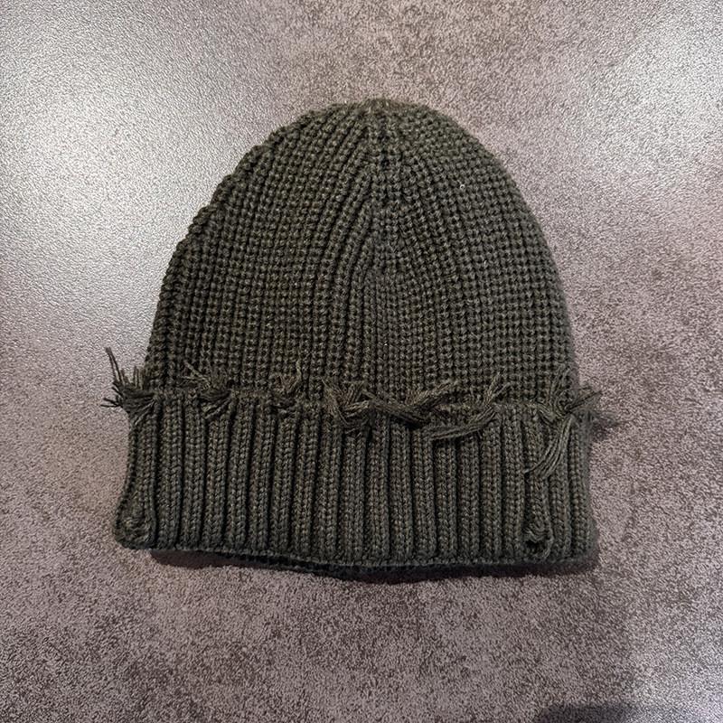 Knitted Color Solid Cap Winter Street Style Warm Beanie Hat For Casual Wear