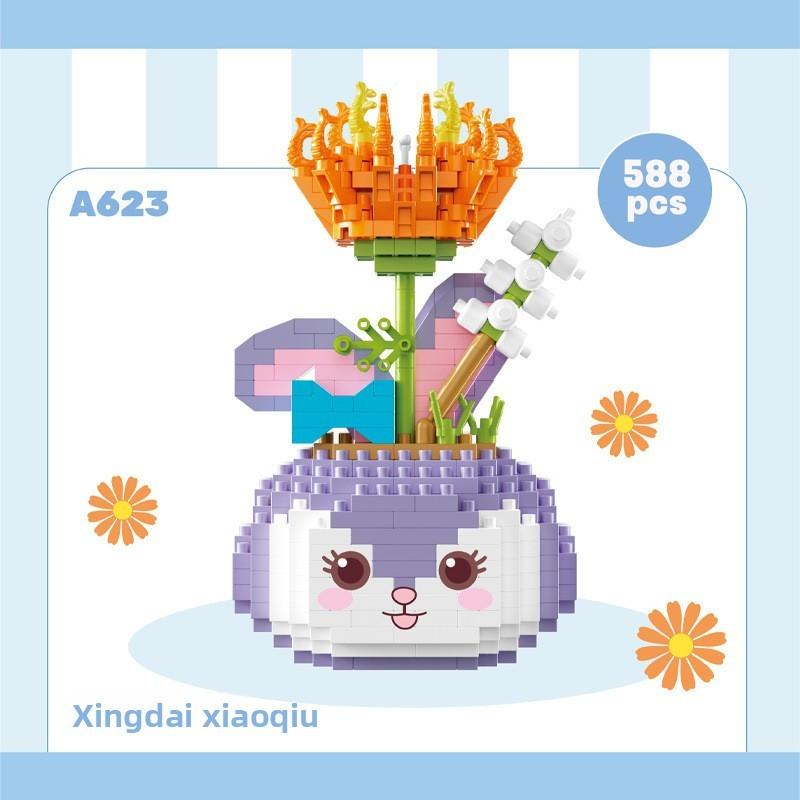 Hello Kitty Lotso Rose Sunflower Violet Building Blocks For Kids And Collectors Autumn Daisy