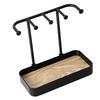 Desktop Jewelry Stand Space Saving PP Multifunctional Jewelry Organizer Rack for Earring Necklace Bracelets Black