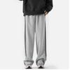 Men's High Waist Striped Sweatpants: Fashionable, Wide-Leg, Elastic, for Spring/Autumn, Perfect for Students.