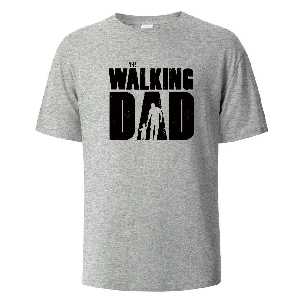The Walking Dad Funny Street Printed T-Shirts Men Fashion Summer Tshirt Loose Oversized Cotton Short Sleeves Casual Hip Hop Tees