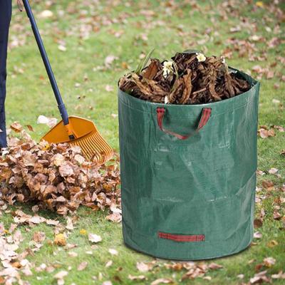 Σακούλες Απορριμμάτων για Σπίτι και Κήπο, Επαναχρησιμοποιήσιμη Σακούλα Φύλλων Γκαζόν με Ενισχυμένες Λαβές Μεταφοράς