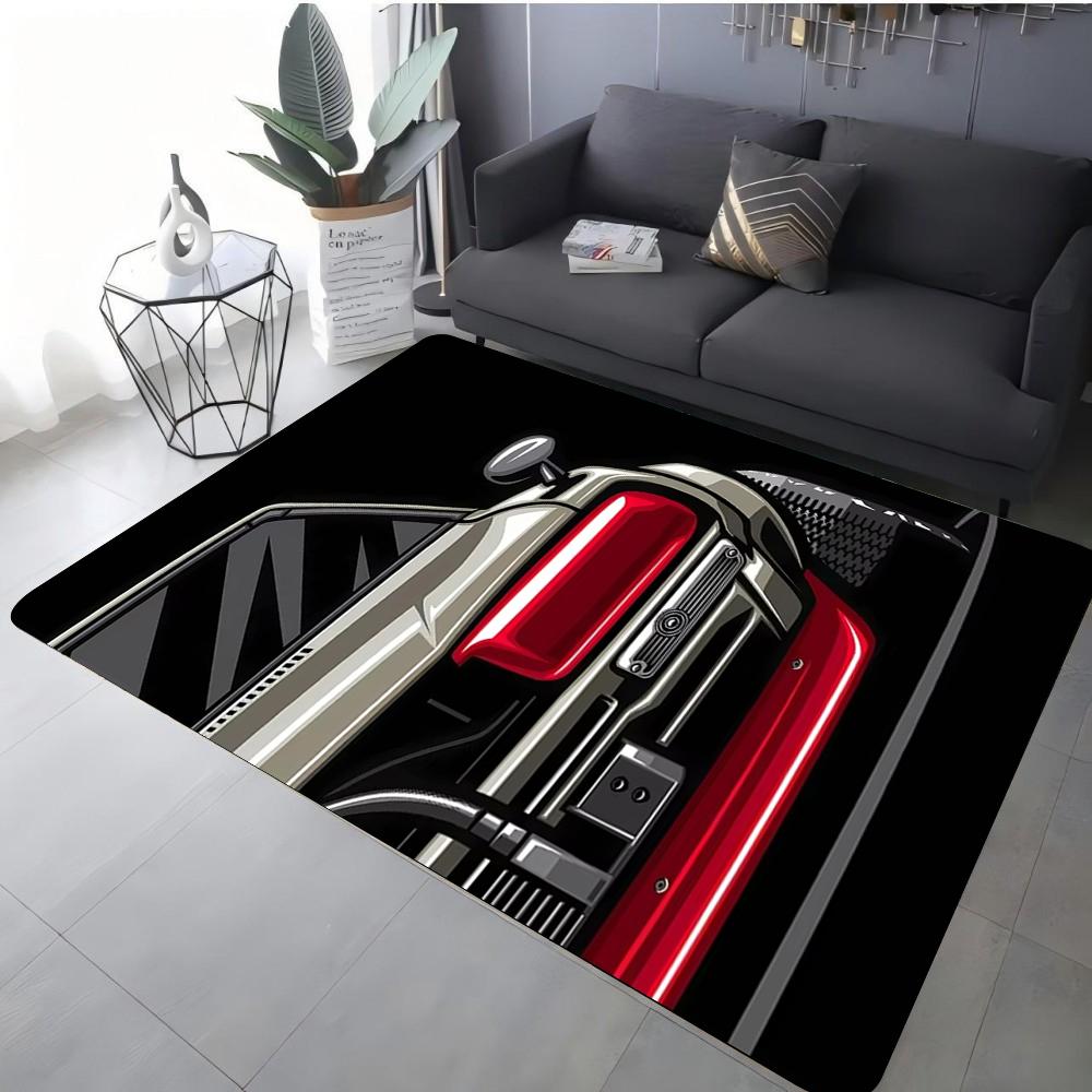 Cool Racing Car Design Carpet for Bedroom and Living Room Decor Non-Slip Area Rug for Sofa Washable Floor Mat Cofee Table Mat