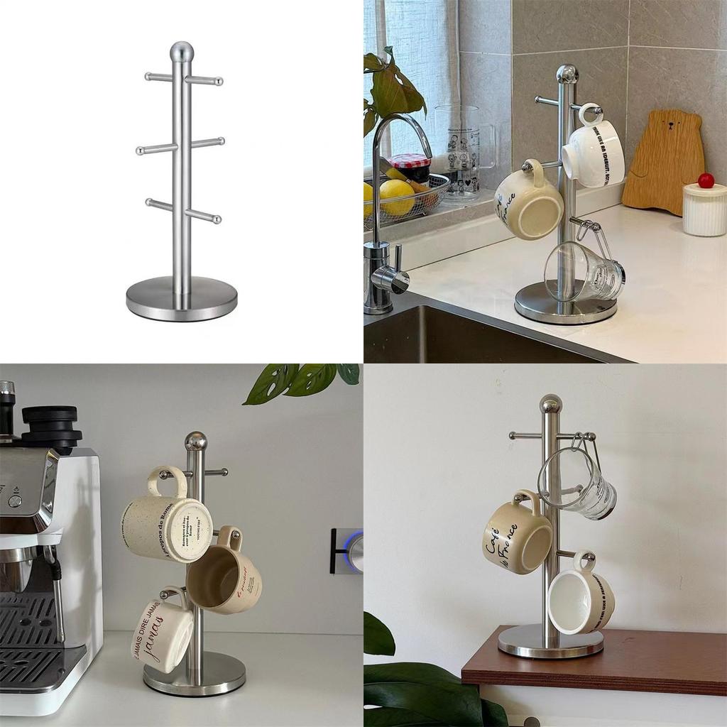 Creative Wallmounted Coffee Mug Organizer With Metal Hooks For Home Decor And Gift