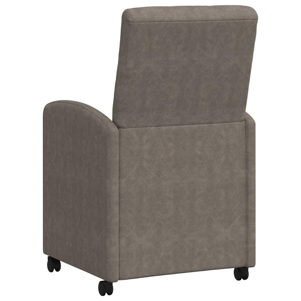Dining Chairs with Casters 2 pcs Gray 58 x 67 x 97 cm