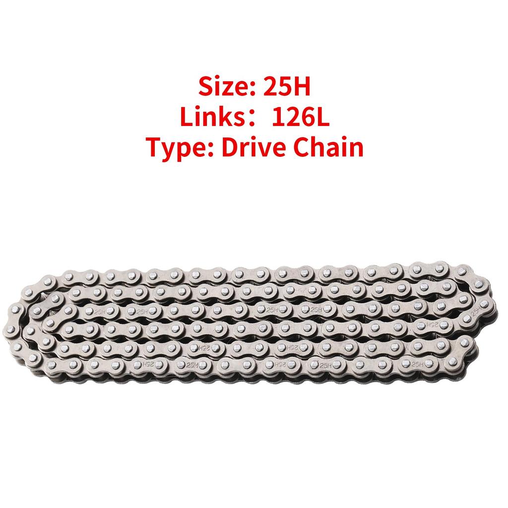 KAMIER 25H Drive Chain 126 Link For Razor MX350 MX400 ZR350 SX350 McGrath Dirt Rocket Bike Kids Electric Pocket Mod Mini Euro Bella Vapor Sweet Pea