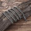 Locomotive Men Stainless Steel Curb Cuban Chain Vintage Black Width 7MM Necklace Male Jewelry Gifts for Him