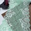 17.5cm Wide Elastic Lace, Light Cyan Stretch Mesh Lace Trim for Lingerie, Bra, Underwear, Dress, Garment, Crafting & Sewing