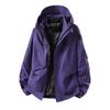 Veste d'extérieur 3-en-1 Amovible Imperméable Coupe-vent Doublée Polaire pour Hommes Femmes Randonnée